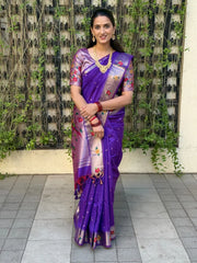 Phoolmala Paithani Soft Khadi Raw Silk Saree