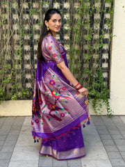 Phoolmala Paithani Soft Khadi Raw Silk Saree