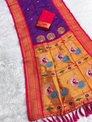Premium Mayurika Paithani Silk Woven Saree