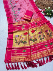 Designer Lotus Weaving Pichwai Paithani Saree