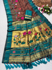 Designer Lotus Weaving Pichwai Paithani Saree