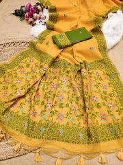 Soft Chanderi Cotton Jamdani Saree