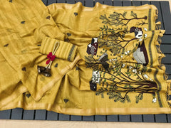 Ghicha Cotton Designer Weaving Saree
