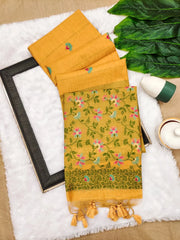 Soft Chanderi Cotton Jamdani Saree