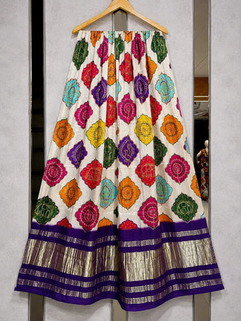 Pure Gaji SIlk Multi Bandhej Dupatta