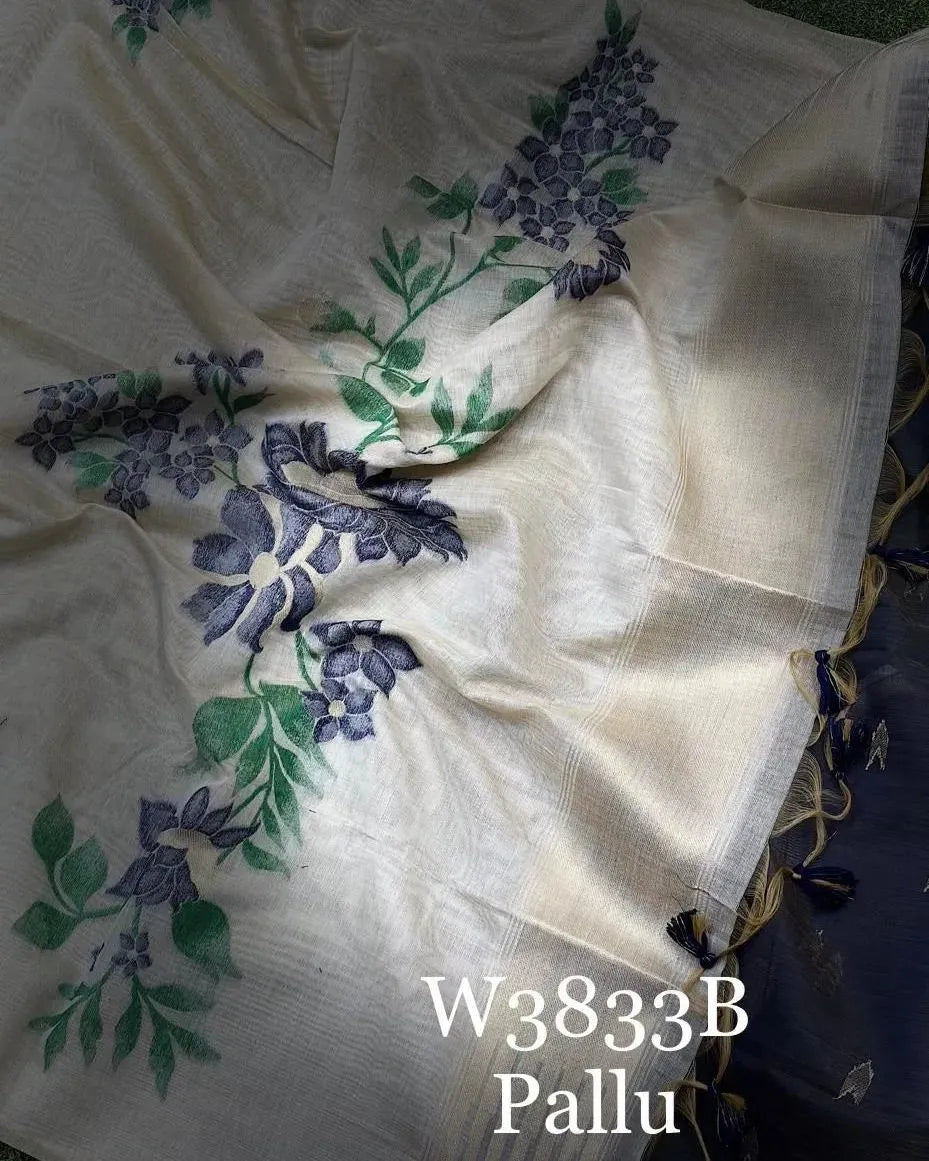 Soft Muga Silk Floral Saree