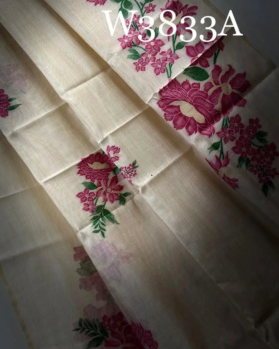 Soft Muga Silk Floral Saree