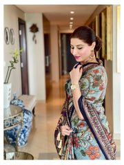 Kalamkari Digital Printed Cotton Saree