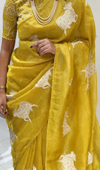 AS-001 | Partywear Crush Silk Pichwai Saree