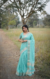 Soft Kalyani Silk Checks Box Pattern Saree