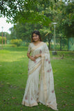 Soft Cotton Embroidered Kantha Work Saree