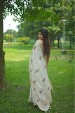 Soft Cotton Embroidered Kantha Work Saree