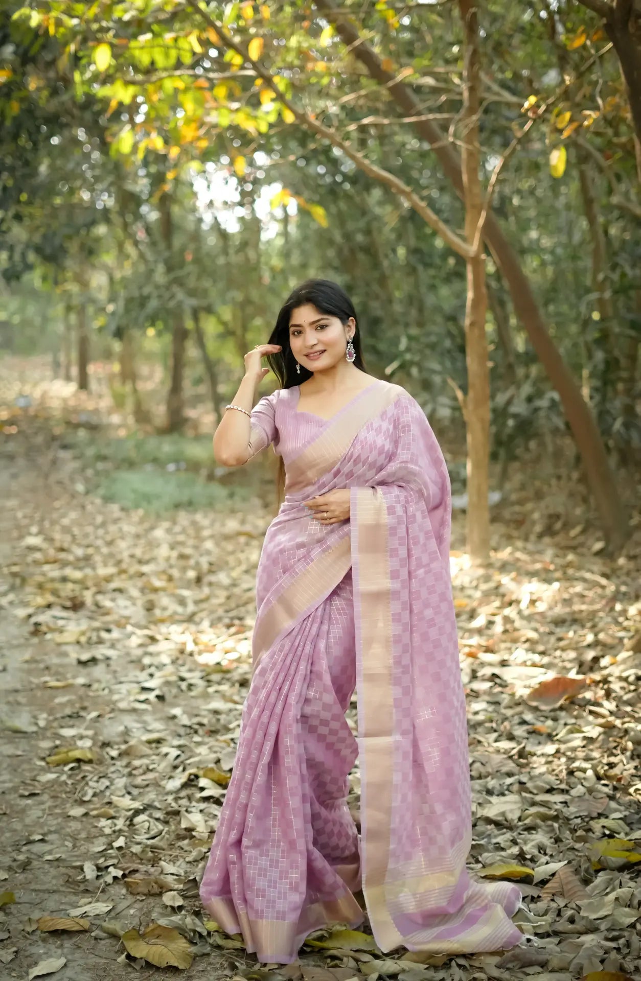 Soft Kalyani Silk Checks Box Pattern Saree