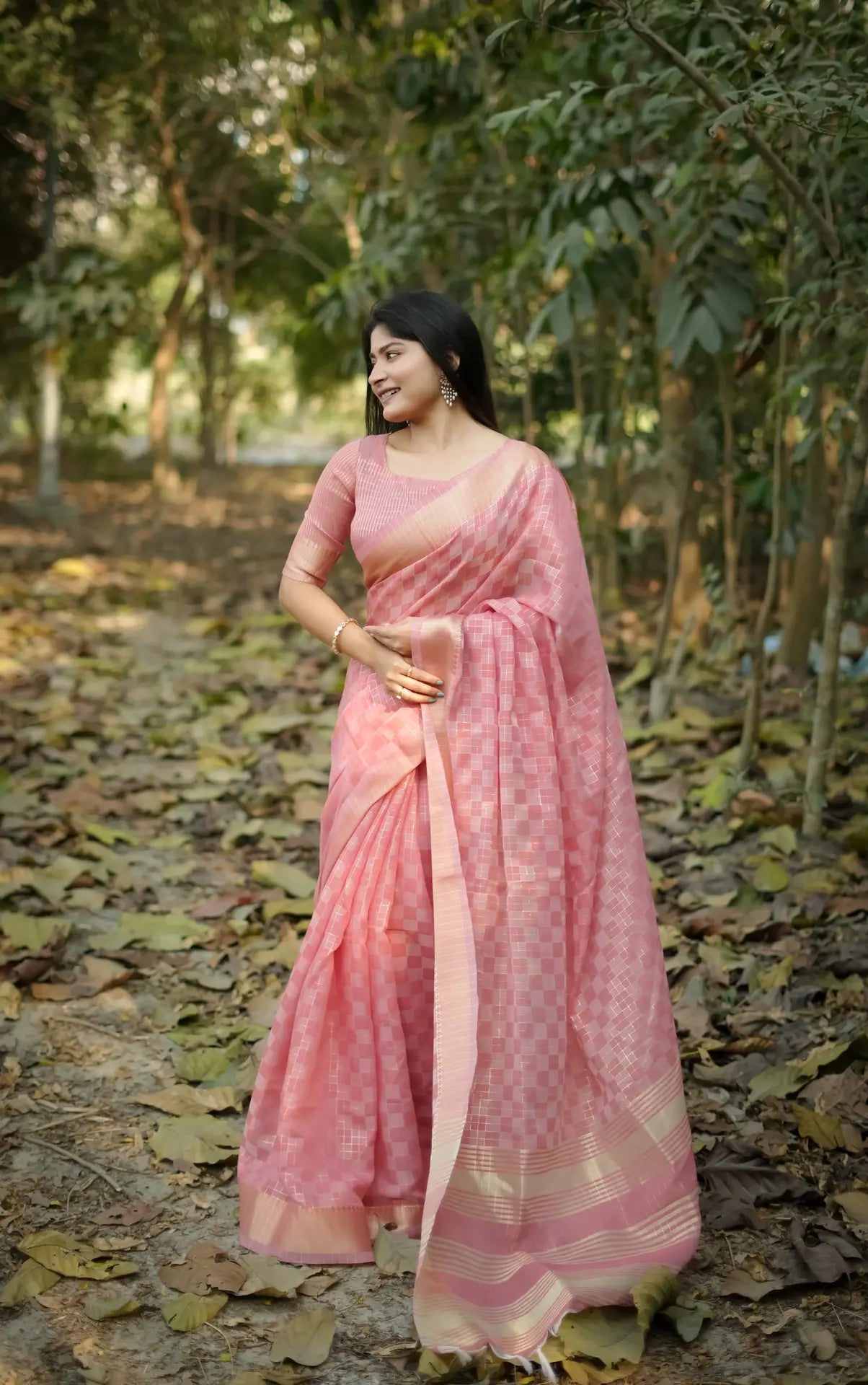 Soft Kalyani Silk Checks Box Pattern Saree