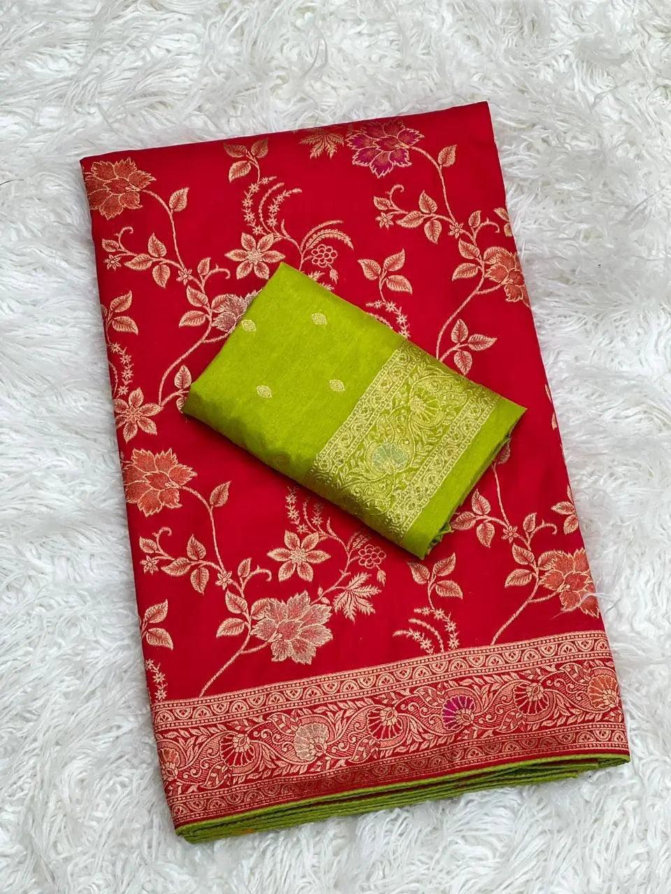Dola Silk Banarasi Jaal Premium Saree