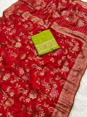Dola Silk Banarasi Jaal Premium Saree