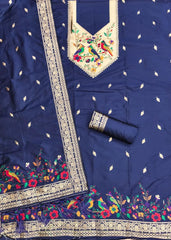AE-021 – Multicolor Bird Motif Paithani Suit Set