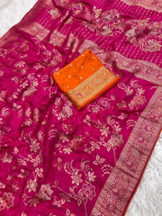 Dola Silk Banarasi Jaal Premium Saree