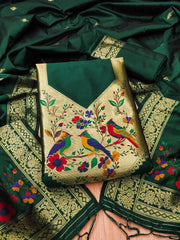 AE-021 – Multicolor Bird Motif Paithani Suit Set