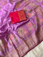 Dola Silk Rich Flowery Banarasi Saree