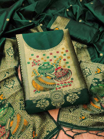 AE-020 – Traditional Matka Design Paithani Suit Set