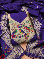 AE-021 – Multicolor Bird Motif Paithani Suit Set