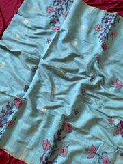 Premium Soft Muga Cotton Flowery Saree