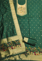 AE-010 – Premium Zari Bird Design Paithani Suit