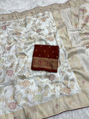 Dola Silk Banarasi Jaal Premium Saree