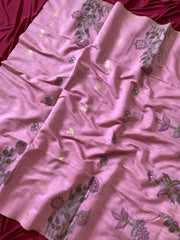 Premium Soft Muga Cotton Flowery Saree