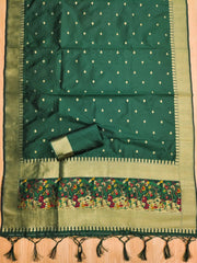 AE-010 – Premium Zari Bird Design Paithani Suit