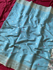 Soft Muga Cotton 3D Elephant Woven Paithani Saree