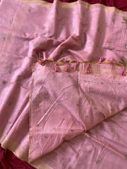 Soft Muga Cotton Double Morni Woven Paithani Saree