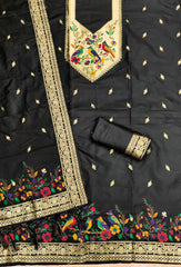 AE-021 – Multicolor Bird Motif Paithani Suit Set