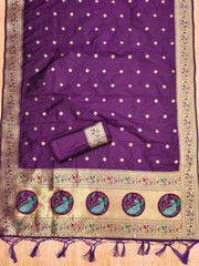 AE-012 – Royal Peacock Garden Paithani Silk Suit Set