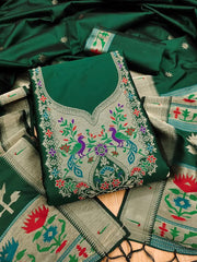 AE-004 – Soft Silk Unstitched Paithani Suits