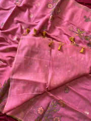 Premium Soft Muga Cotton Flowery Saree