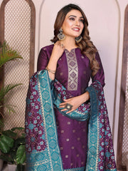 AE-19A – Unstitched Patola Soft Silk 3 Piece Suits