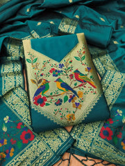 AE-021 – Multicolor Bird Motif Paithani Suit Set