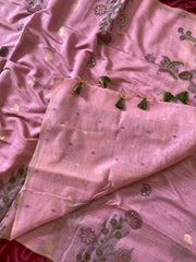 Premium Soft Muga Cotton Flowery Saree