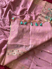 Soft Muga Cotton 3D Elephant Woven Paithani Saree