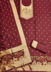 AE-010 – Premium Zari Bird Design Paithani Suit