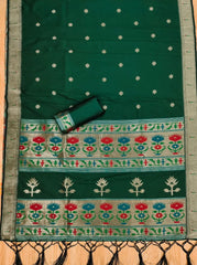 AE-004 – Soft Silk Unstitched Paithani Suits