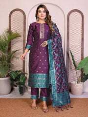 AE-19A – Unstitched Patola Soft Silk 3 Piece Suits