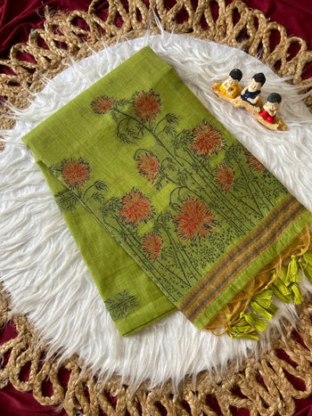 Premium Soft Muga Cotton Saree