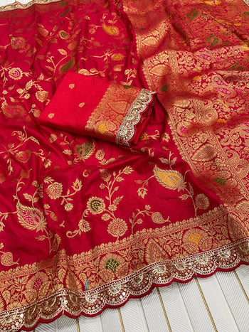 Dola SIlk Designer Banarasi Saree