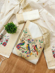 AE-021 – Multicolor Bird Motif Paithani Suit Set