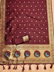 AE-012 – Royal Peacock Garden Paithani Silk Suit Set