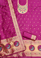 AE-012 – Royal Peacock Garden Paithani Silk Suit Set