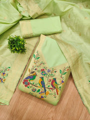 AE-021 – Multicolor Bird Motif Paithani Suit Set